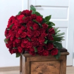 MF1029 - Букет из 75 красных роз картинка №2 - moscowflorist.ru MF1029 - Букет из 75 красных роз фото №2 - moscowflorist.ru