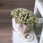 MF0732 - Кремовая фирменная сумка с ромашками картинка №4 - moscowflorist.ru MF0732 - Кремовая фирменная сумка с ромашками фото №4 - moscowflorist.ru