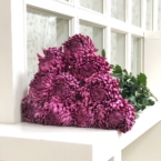 MF1069 - Высокий букет из 9 хризантем Бигуди фото №2 - moscowflorist.ru