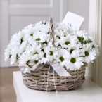 MF4030 - Корзина с белоснежными хризантемами картинка №3 - moscowflorist.ru MF4030 - Корзина с белоснежными хризантемами фото №3 - moscowflorist.ru