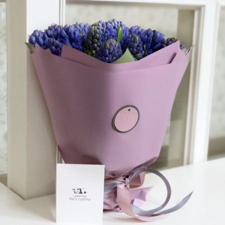 MF1084 - Букет из 25 гиацинтов - фото moscowflorist.ru