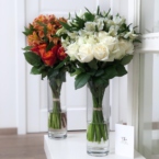 MF1101 - Букеты с розами и альстромерией в асс. картинка №1 - moscowflorist.ru MF1101 - Букеты с розами и альстромерией в асс. фото №1 - moscowflorist.ru