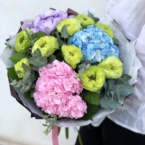 MF1107 - Яркий букет из гортензий и роз картинка №5 - moscowflorist.ru MF1107 - Яркий букет из гортензий и роз фото №5 - moscowflorist.ru