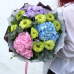 MF1107 - Яркий букет из гортензий и роз картинка №2 - moscowflorist.ru MF1107 - Яркий букет из гортензий и роз фото №2 - moscowflorist.ru