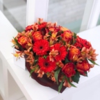 MF0672 - Винная сумка с оранжевыми цветами картинка №2 - moscowflorist.ru MF0672 - Винная сумка с оранжевыми цветами фото №2 - moscowflorist.ru