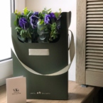 MF5123 - IQ коробка размер M с 9 анемонами и эвкалиптом фото №5 - moscowflorist.ru