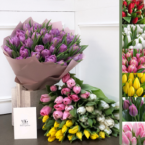 k1136 - Букет из 35 тюльпанов в асс. (от 5 шт.) картинка №2 - moscowflorist.ru k1136 - Букет из 35 тюльпанов в асс. (от 5 шт.) фото №2 - moscowflorist.ru