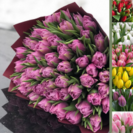 MF1137 - Букет из 49 тюльпанов в асс.  - фото moscowflorist.ru
