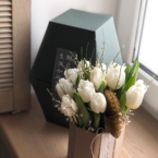 MF8104 - Серия коробок Panda Bowl с тюльпанами в асс.  фото №10 - moscowflorist.ru