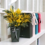 MF5131 - IQ коробка размер M с ароматной мимозой фото №1 - moscowflorist.ru