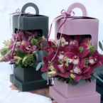 MF5749 - Цветочный фонарик с орхидеями  фото №3 - moscowflorist.ru