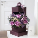 MF5751 - Коробочка-фонарик с сиреневой розой картинка №4 - moscowflorist.ru MF5751 - Коробочка-фонарик с сиреневой розой фото №4 - moscowflorist.ru