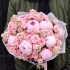 MF1151 - Букет с розовыми пионами картинка №1 - moscowflorist.ru MF1151 - Букет с розовыми пионами фото №1 - moscowflorist.ru