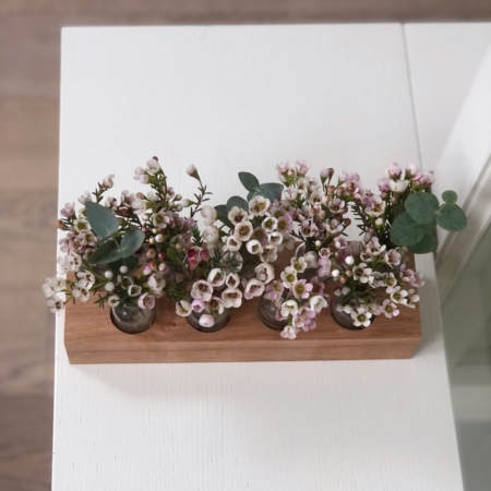 MF5227 - Цветочный чемоданчик Алхимия с ваксфлауэром - фото moscowflorist.ru