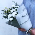 MF1187 - Бело-зеленый букет без роз фото №3 - moscowflorist.ru