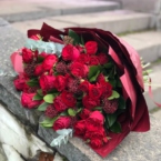 MF1189 - Яркий красный раскидистый букет с розами и ягодами картинка №7 - moscowflorist.ru MF1189 - Яркий красный раскидистый букет с розами и ягодами фото №7 - moscowflorist.ru