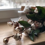 MF1306 - Интерьерный букет их веток хлопка и зелени фото №6 - moscowflorist.ru