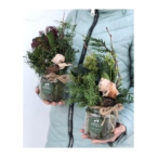 MF3047 - Композиция из хвойников и мха Nature  в стеклянной баночке (цена за 1 шт) фото №2 - moscowflorist.ru