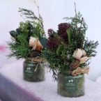 MF3047 - Композиция из хвойников и мха Nature  в стеклянной баночке (цена за 1 шт) фото №1 - moscowflorist.ru