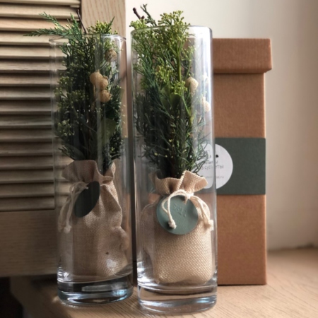 MF5859 - Новогодняя композиция в вазе (продажа от 2 шт.) - фото moscowflorist.ru