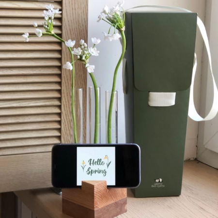 MF5182 - Подставка под телефон с аллиумом. Серия Алхимия.  - фото moscowflorist.ru