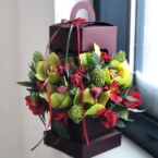 k5749 - Фирменный фонарик с орхидеями в асс. (от 5 шт.) фото №2 - moscowflorist.ru