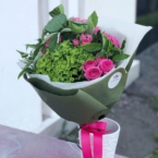 MF1322 - Яркий букет с пионовидными розами и гортензией картинка №4 - moscowflorist.ru MF1322 - Яркий букет с пионовидными розами и гортензией фото №4 - moscowflorist.ru