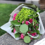 MF1322 - Яркий букет с пионовидными розами и гортензией картинка №3 - moscowflorist.ru MF1322 - Яркий букет с пионовидными розами и гортензией фото №3 - moscowflorist.ru