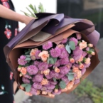 MF1324 - Стойкий букет в сиренево-персиковой гамме картинка №2 - moscowflorist.ru MF1324 - Стойкий букет в сиренево-персиковой гамме фото №2 - moscowflorist.ru