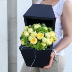 MF8115 - Коробка PandaBowl с лимонными розами картинка №1 - moscowflorist.ru MF8115 - Коробка PandaBowl с лимонными розами фото №1 - moscowflorist.ru