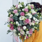 MF1329 - Пышный нежный бело-розовый букет без роз  фото №3 - moscowflorist.ru