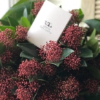 MF1330 - Сезонный букет с бордовой скимией фото №3 - moscowflorist.ru