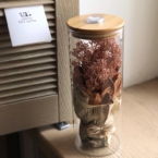 MF5863 - Огонёк - Стеклянный новогодний цветочный тубус с подсветкой фото №3 - moscowflorist.ru