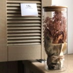 MF5863 - Огонёк - Стеклянный новогодний цветочный тубус с подсветкой фото №4 - moscowflorist.ru