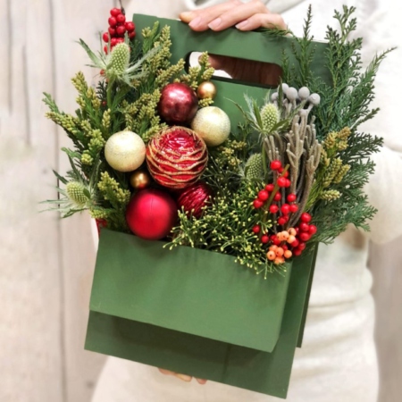 MF5659 - Этюдник серии Настроение  "Время волшебства" в красном - фото moscowflorist.ru