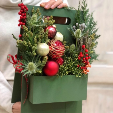 MF5659 - Этюдник серии Настроение  "Время волшебства" в красном - фото moscowflorist.ru