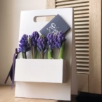 MF5661 - Деревянная подставка Этюдник с гиацинтами фото №6 - moscowflorist.ru