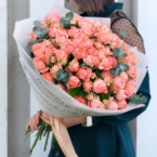 MF1338 - Букет из кустовой пионовидной розы цвета Фламинго картинка №1 - moscowflorist.ru MF1338 - Букет из кустовой пионовидной розы цвета Фламинго фото №1 - moscowflorist.ru