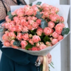 MF1338 - Букет из кустовой пионовидной розы цвета Фламинго картинка №4 - moscowflorist.ru MF1338 - Букет из кустовой пионовидной розы цвета Фламинго фото №4 - moscowflorist.ru