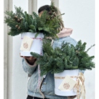 MF0591 - Шляпная коробка с хвойниками Nature фото №1 - moscowflorist.ru